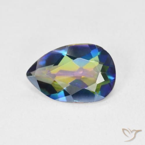 2.24ct 天然 マルチカラー ミスティッククォーツ, 洋梨の形, VVS-VS