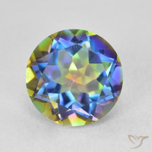 3.62ct 天然 マルチカラー ミスティッククォーツ, ラウンド, VVS