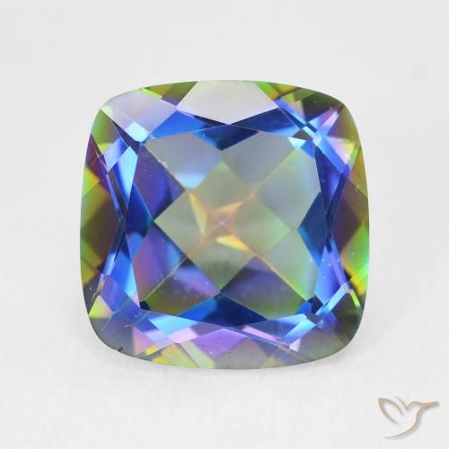 6.85ct 天然 マルチカラー ミスティッククォーツ, クッション, VVS