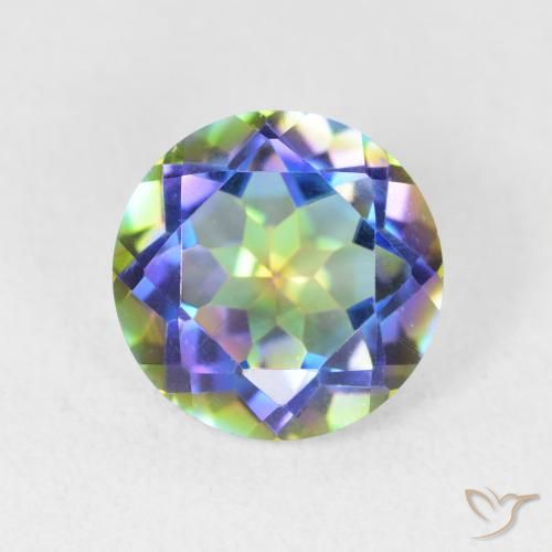 3.30ct 天然 マルチカラー ミスティッククォーツ, ラウンド, VVS