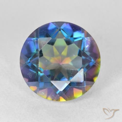 3.33ct 天然 マルチカラー ミスティッククォーツ, ラウンド, VVS-VS