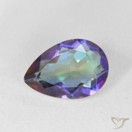 1.78ct 天然 マルチカラー ミスティッククォーツ, 洋梨の形, VS