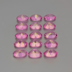 カラットの天然紫がかったピンクミスティックトパーズ（9.1×7 mm・オーバルカット）
