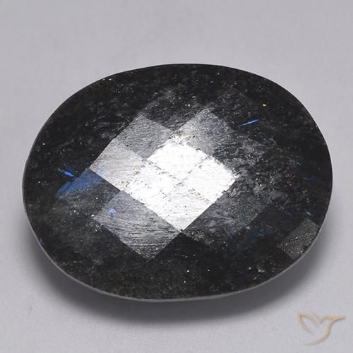 32.32ct 天然 ブルースパークルがかった黒 ヌーマイト, 楕円形, オペーク