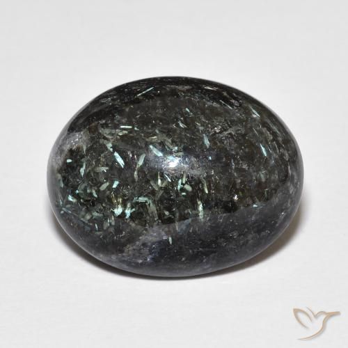 13.71ct 天然 ブルースパークルがかった黒 ヌーマイト, 楕円形, オペーク