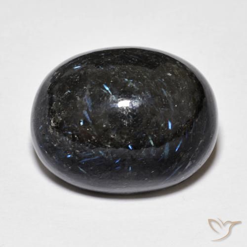 22.55ct 天然 ブルースパークルがかった黒 ヌーマイト, 楕円形, オペーク