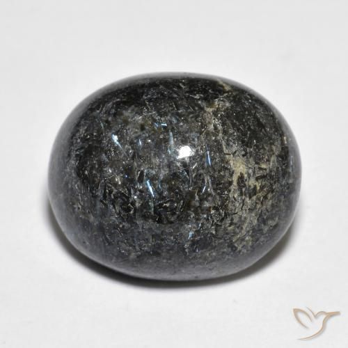 14.55ct 天然 ブルースパークルがかった黒 ヌーマイト, 楕円形, オペーク
