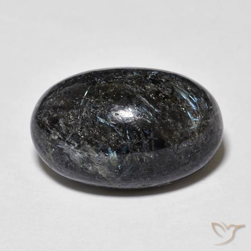 13.23ct 天然 ブルースパークルがかった黒 ヌーマイト, 楕円形, オペーク