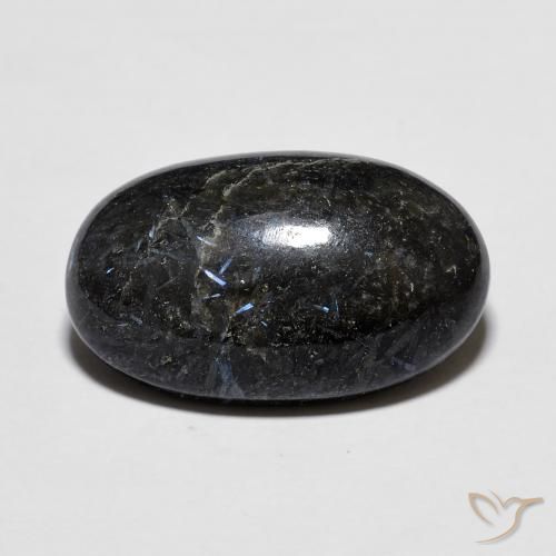 9.75ct 天然 ブルースパークルがかった黒 ヌーマイト, 楕円形, オペーク