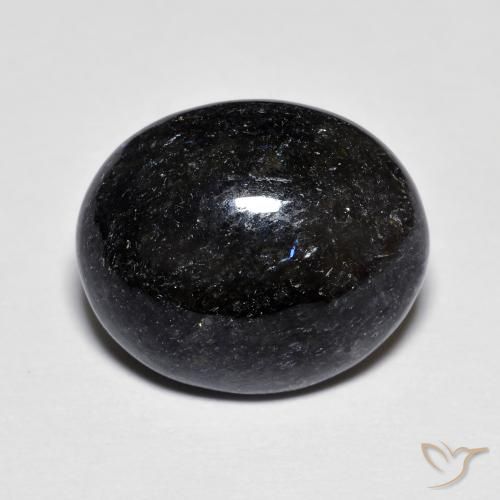 9.11ct 天然 ブルースパークルがかった黒 ヌーマイト, 楕円形, オペーク
