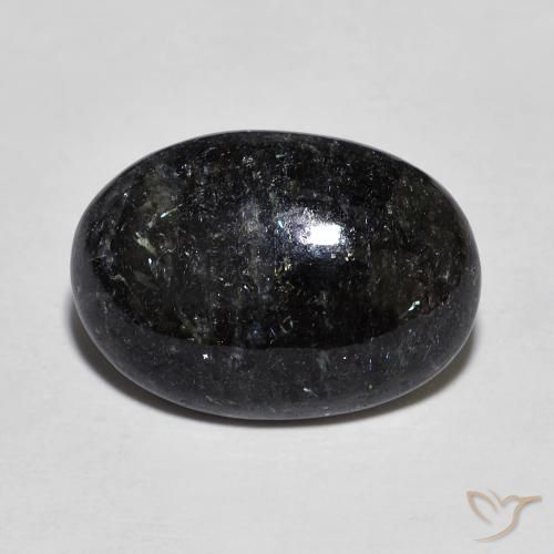 9.38ct 天然 ブルースパークルがかった黒 ヌーマイト, 楕円形, オペーク