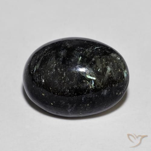 8.46ct 天然 ブルースパークルがかった黒 ヌーマイト, 楕円形, オペーク