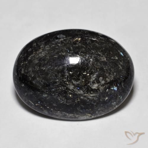 19.33ct 天然 ブルースパークルがかった黒 ヌーマイト, 楕円形, オペーク