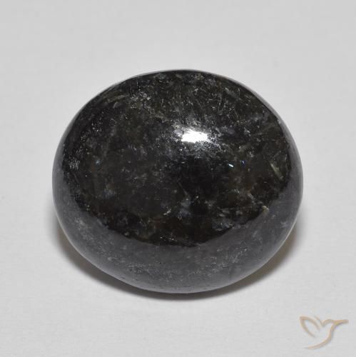 6.70ct 天然 ブルースパークルがかった黒 ヌーマイト, 楕円形, オペーク