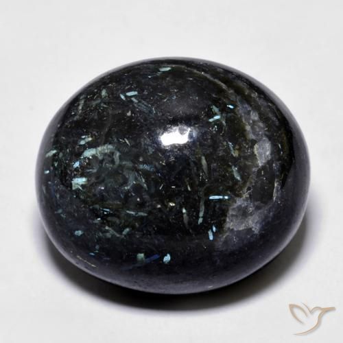27.94ct 天然 ブルースパークルがかった黒 ヌーマイト, 楕円形, オペーク