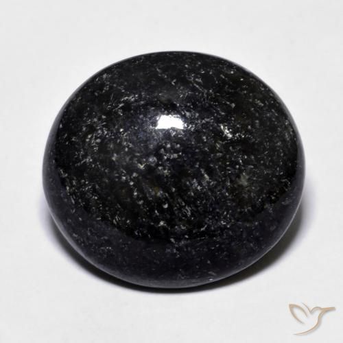14.23ct 天然 ブルースパークルがかった黒 ヌーマイト, 楕円形, オペーク