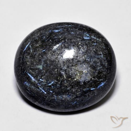 23.76ct 天然 ブルースパークルがかった黒 ヌーマイト, 楕円形, オペーク