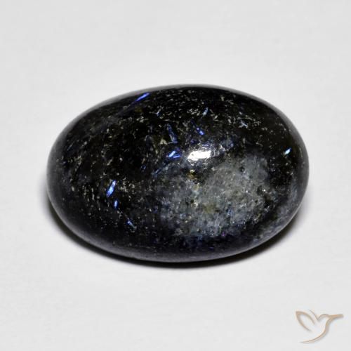 11.12ct 天然 ブルースパークルがかった黒 ヌーマイト, 楕円形, オペーク