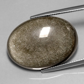 25.94カラットの天然ゴールドシーンオブシディアン（26.6×19.6 mm・オーバルカット）