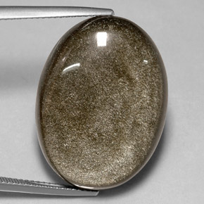 25.94カラットの天然ゴールドシーンオブシディアン（26.6×19.6 mm・オーバルカット）