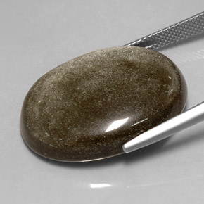 25.94カラットの天然ゴールドシーンオブシディアン（26.6×19.6 mm・オーバルカット）