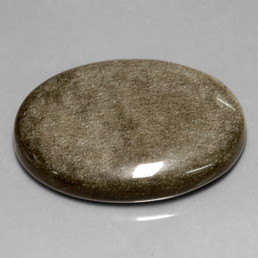 24.59カラットの天然ゴールドシーンオブシディアン（28.6×20.1 mm・オーバルカット）