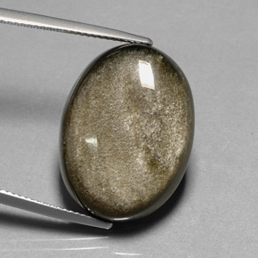 20.50カラットの天然ゴールドシーンオブシディアン（23.3×17.5 mm・オーバルカット）