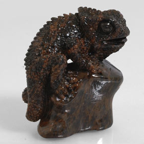 168.60カラットの天然マホガニー黒曜石、ファンシーシェイプ、オペーク