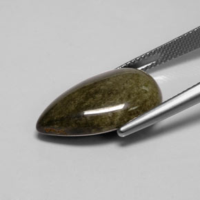 9.16カラットの天然ゴールドの輝き黒曜石、洋梨の形、オペーク