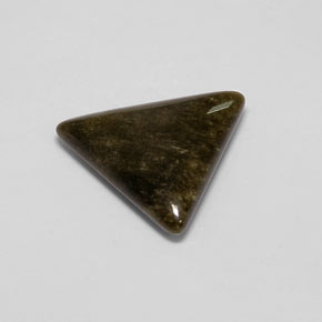 6.22カラットの天然ゴールドの輝き黒曜石、トリリオン、オペーク