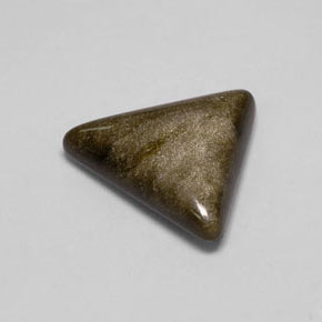 8.68カラットの天然ゴールドシーンオブシディアン（18.2×16.9 mm・トリリアント）