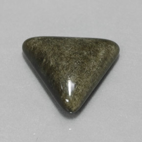 4.65カラットの天然ゴールドの輝き黒曜石、トリリオン、オペーク