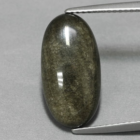 4.73カラットの天然ゴールドシーンオブシディアン（17.4×9 mm・オーバルカット）