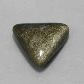 2.99カラットの天然ゴールドの輝き黒曜石、トリリオン、オペーク