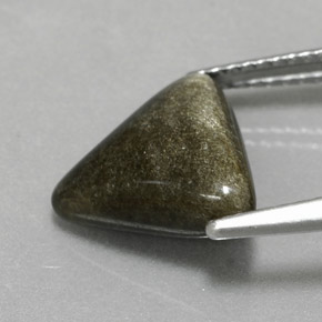 2.99カラットの天然ゴールドの輝き黒曜石、トリリオン、オペーク