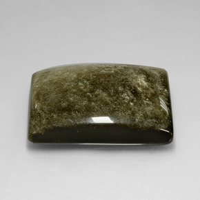 58.23カラットの天然ゴールドシーンオブシディアン（31.4×25.6 mm・バゲット）