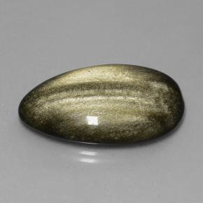 33.67カラットの天然パパラチア黒曜石、洋梨の形、オペーク