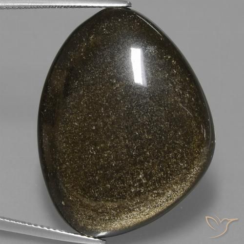 35.75ct 天然 ブラウンブラック 黒曜石, ファンシー, オペーク