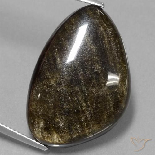 24.42ct 天然 ブラウンブラック 黒曜石, ファンシー, オペーク