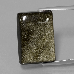 13.86カラットの天然ゴールドの輝き黒曜石、バゲット、オペーク