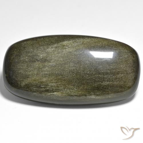 57.10ct 天然 マルチカラー 黒曜石, クッション, オペーク