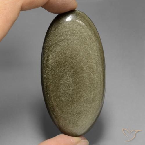 123.42ct 天然 マルチカラー 黒曜石, 楕円形, オペーク
