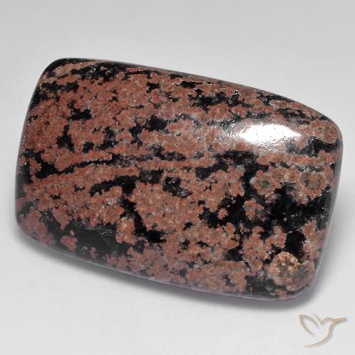 25.37カラットの天然マルチカラーオブシディアン（29.1×18.8 mm・クッションカット）