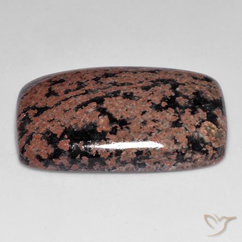 25.37カラットの天然マルチカラーオブシディアン（29.1×18.8 mm・クッションカット）