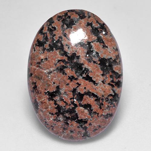 7.69カラットの天然マルチカラーオブシディアン（19.7×14.3 mm・オーバルカット）
