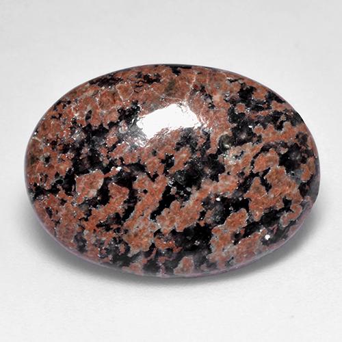 7.69カラットの天然マルチカラーオブシディアン（19.7×14.3 mm・オーバルカット）