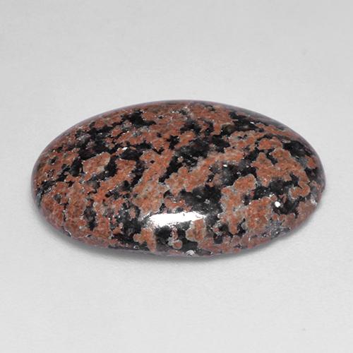 7.69カラットの天然マルチカラーオブシディアン（19.7×14.3 mm・オーバルカット）