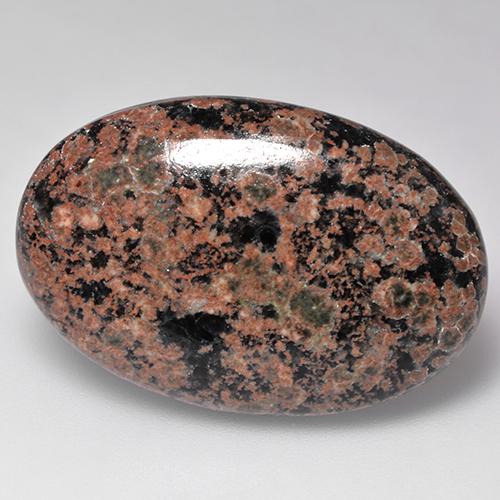 25.01カラットの天然マルチカラーオブシディアン（29×19.9 mm・オーバルカット）