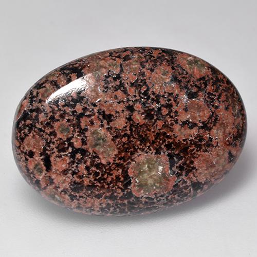 15.91カラットの天然マルチカラーオブシディアン（25.7×18.2 mm・オーバルカット）