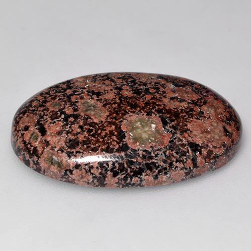 15.91カラットの天然マルチカラーオブシディアン（25.7×18.2 mm・オーバルカット）